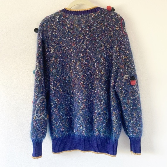 Vintage Pom Pom Open Front Knit Cardigan - Picture 6 of 13